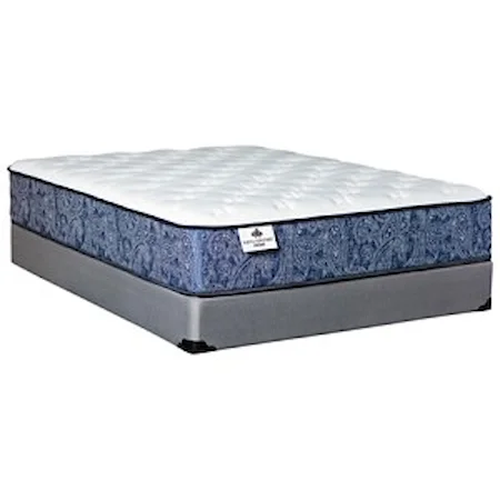 Queen 12 1/2" Pocketed Coil Tight Top Mattress and 5" Amish Crafted Wood Low Profile Foundation